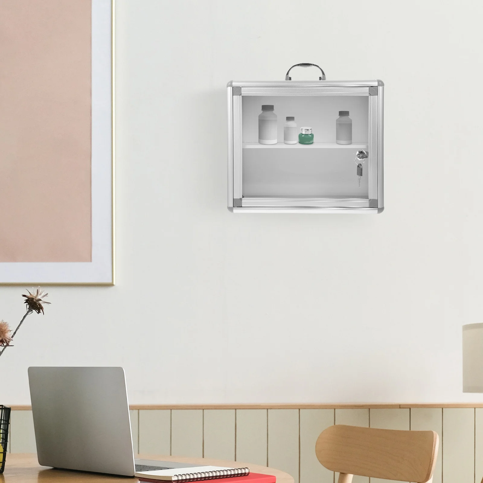 صندوق دواء ذو سعة كبيرة منظم حقيبة إسعافات أولية محمولة تخزين متعدد الوظائف لملحقات الحبوب صندوق دواء قابل للقفل #3