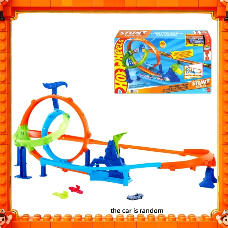 

Оригинальный набор игрушечных треков Hot Wheels с двойной петлей, гоночный трек, подарок для мальчиков на Новый год, Jhk73, игрушечная машинка в подарок