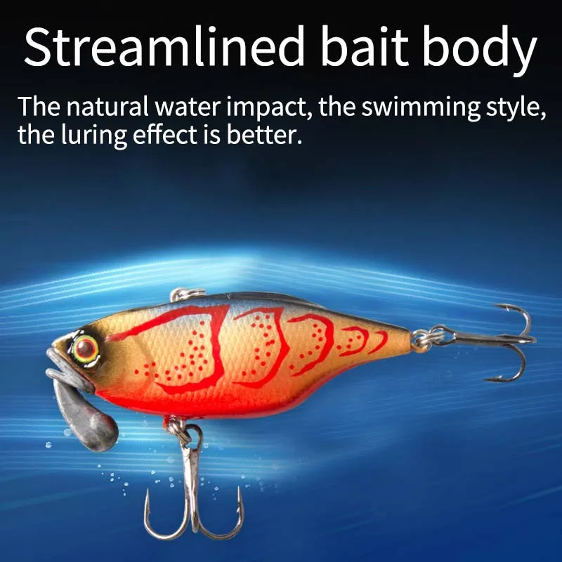 Desain Jepang Tenggelam Ikan Kecil 60mm18.5g VIB Wobbler VariabelFishingLure Isca Plastik Buatan Umpan Keras Crankbait Fishing Tackle