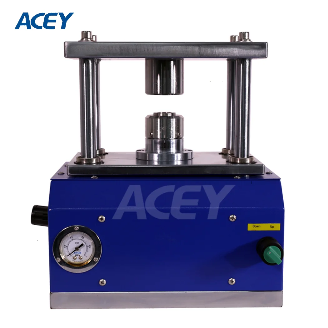 Coin Cell CR2032 CR2025 CR2016 Pneumatic Crimping Machine New Crimper