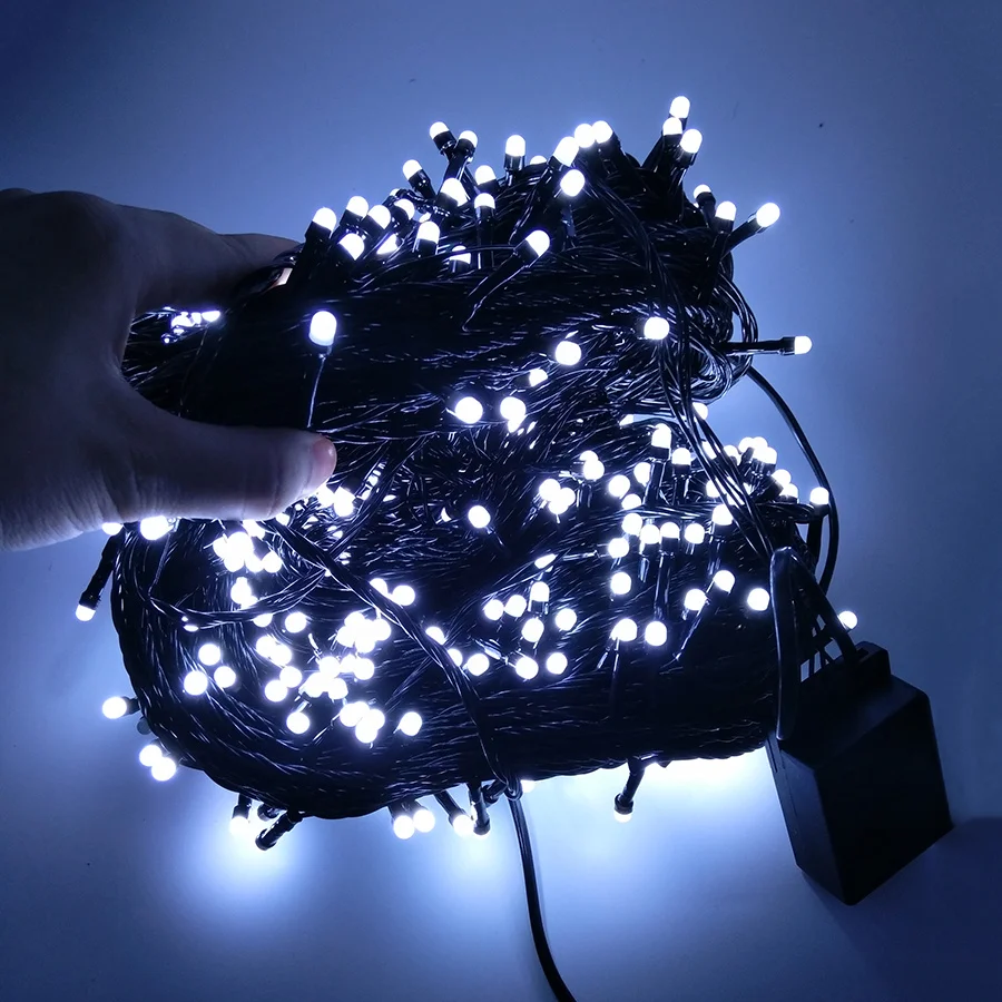 Pamnny 100m 480led fairy string light outdoor 8 modi kerst slinger tuinverlichting voor thuisfeest bruiloft nieuwjaarsdecoratie