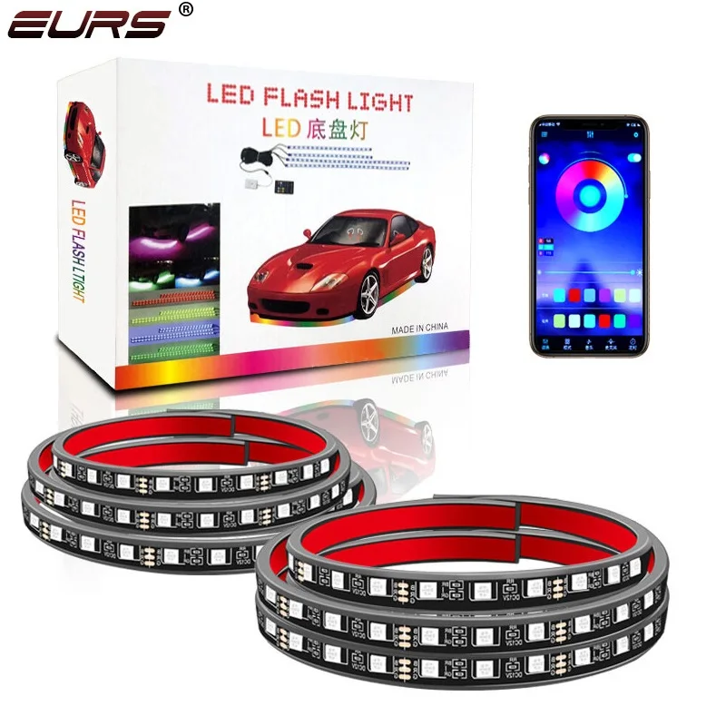 

Car LED Underglow Lights Chassis Light Flexible Strip RGB Neon Remote/APP Control Decoration Atmosphere Lamp Car Accessories 12V