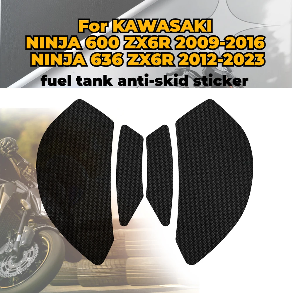 For KAWASAKI NINJA 600 636 ZX6R 2009-2016 ZX6R 2012-2023 Protective Sticker Gas Knee Grip  Motorcycle Side Fuel Tank Pad