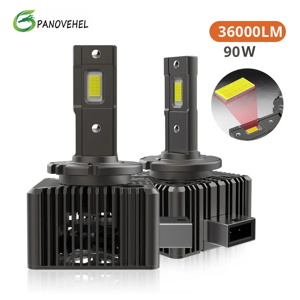 

PANOVEHEL 36000LM 90W Headlights D3S D1S LED D2S D4S D5S D8S D1R D2R D3R Turbo LED CSP Chip 6000K White Brighter Canbus