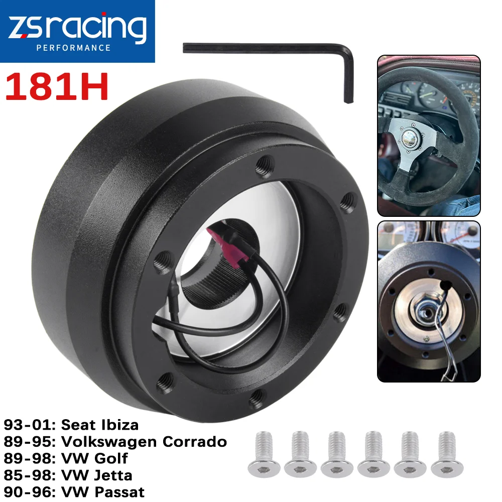 

ZSRA-181H Racing Steering Wheel 6 Bolt Short Hub Adapter Fit For VW Golf/Jetta/Passat/Volkswagen Corrado/Seat Ibiza QR060