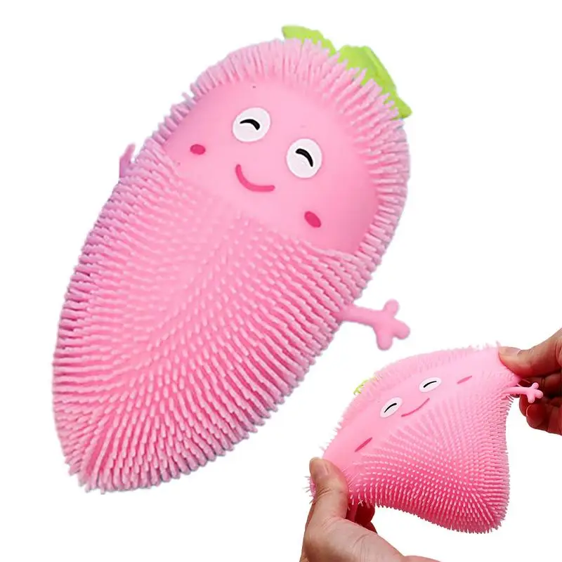 

Mini Squeeze Toy Cartoon Vent Pinch Carrot Shape Toy Comfortable Feel Kneading Toy For Airplane Classroom Bedroom Car Trip And