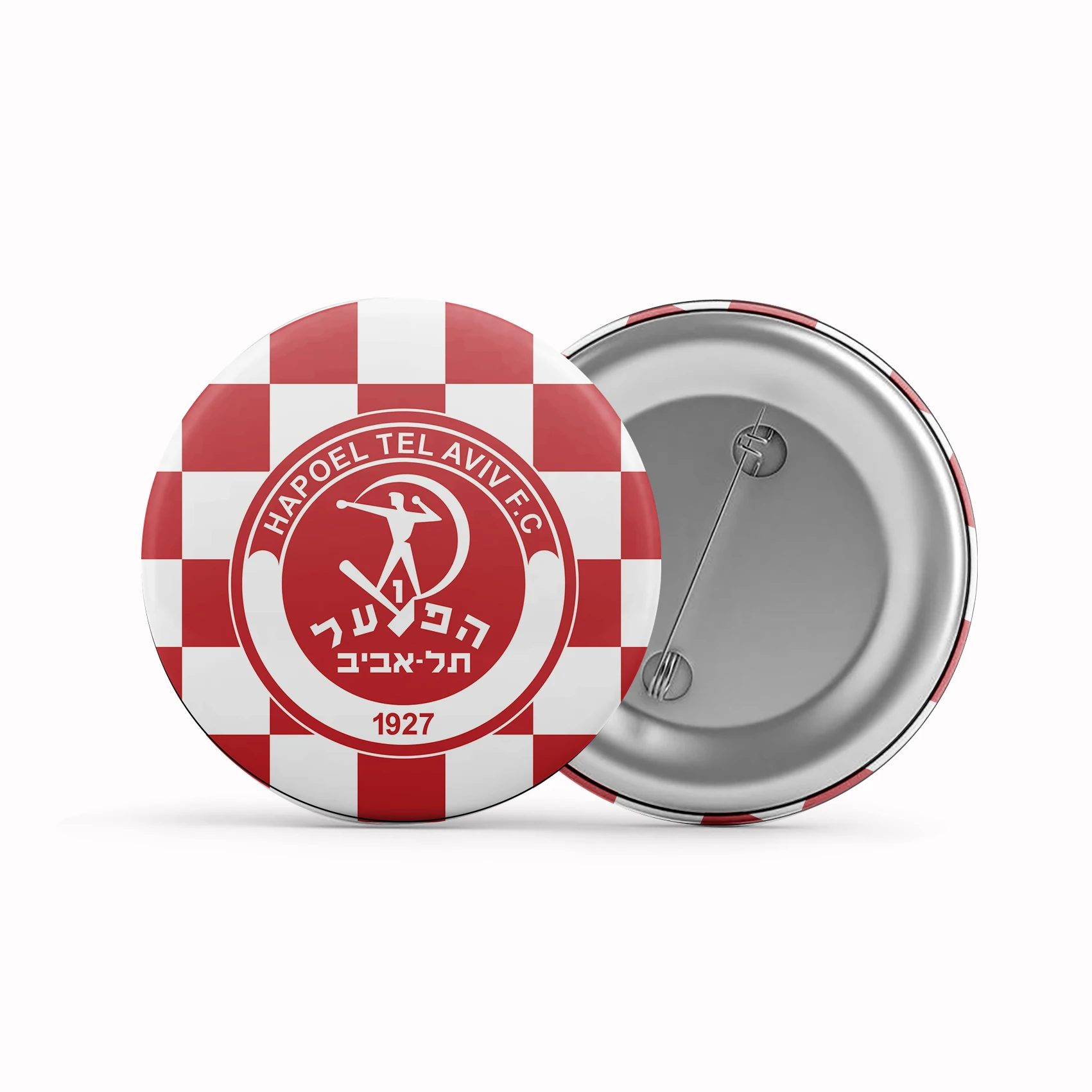 FC Hapoel Tel Aviv Brooch Badge 1.25in 1.5in 1.7in 2.3in Badge for Collar Backpack Hat Accessory Souvenir HZ-008