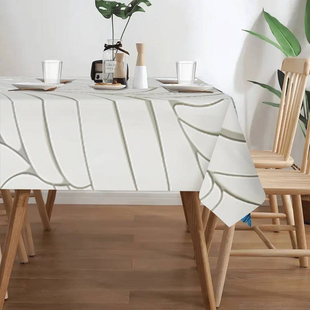 VIKAMA Nordic Wave Pattern Tablecloth Geometry Suitable for Restaurant Brunch Coffee Shop Internet Celebrity Decoration