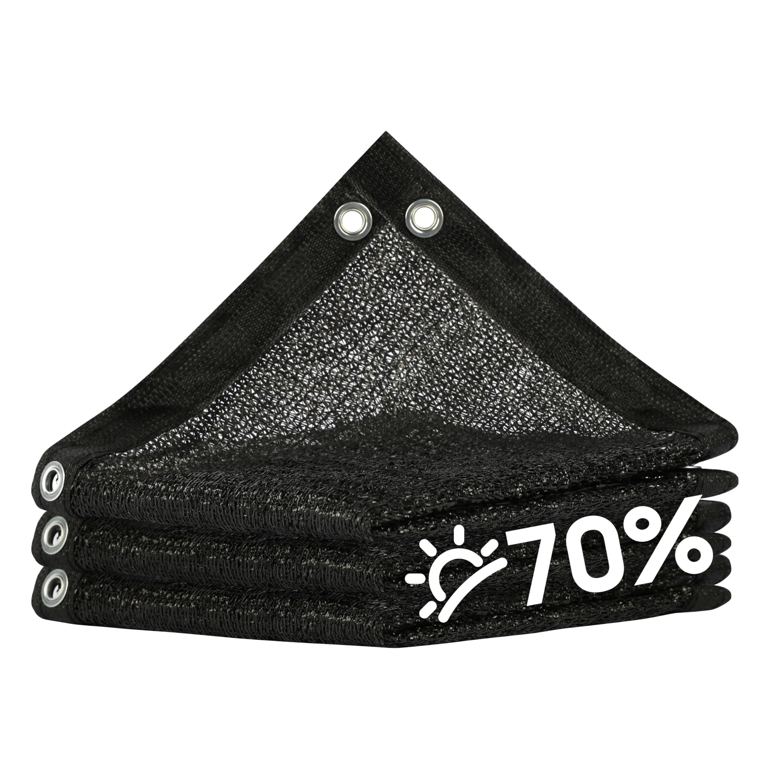70% Black Sun Shade Cloth 10' x 40' with Grommets for Garden