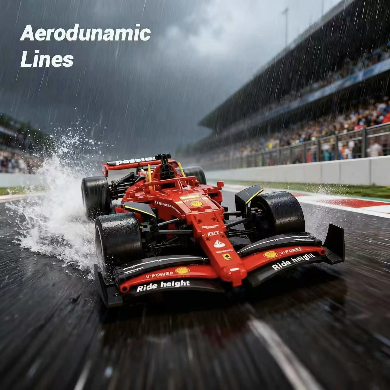 

1452-компонентный набор красных строительных блоков для гоночных автомобилей, сложная механическая игрушка для сборки своими руками, идеальный подарок на День святого Валентина/дня рождения/С