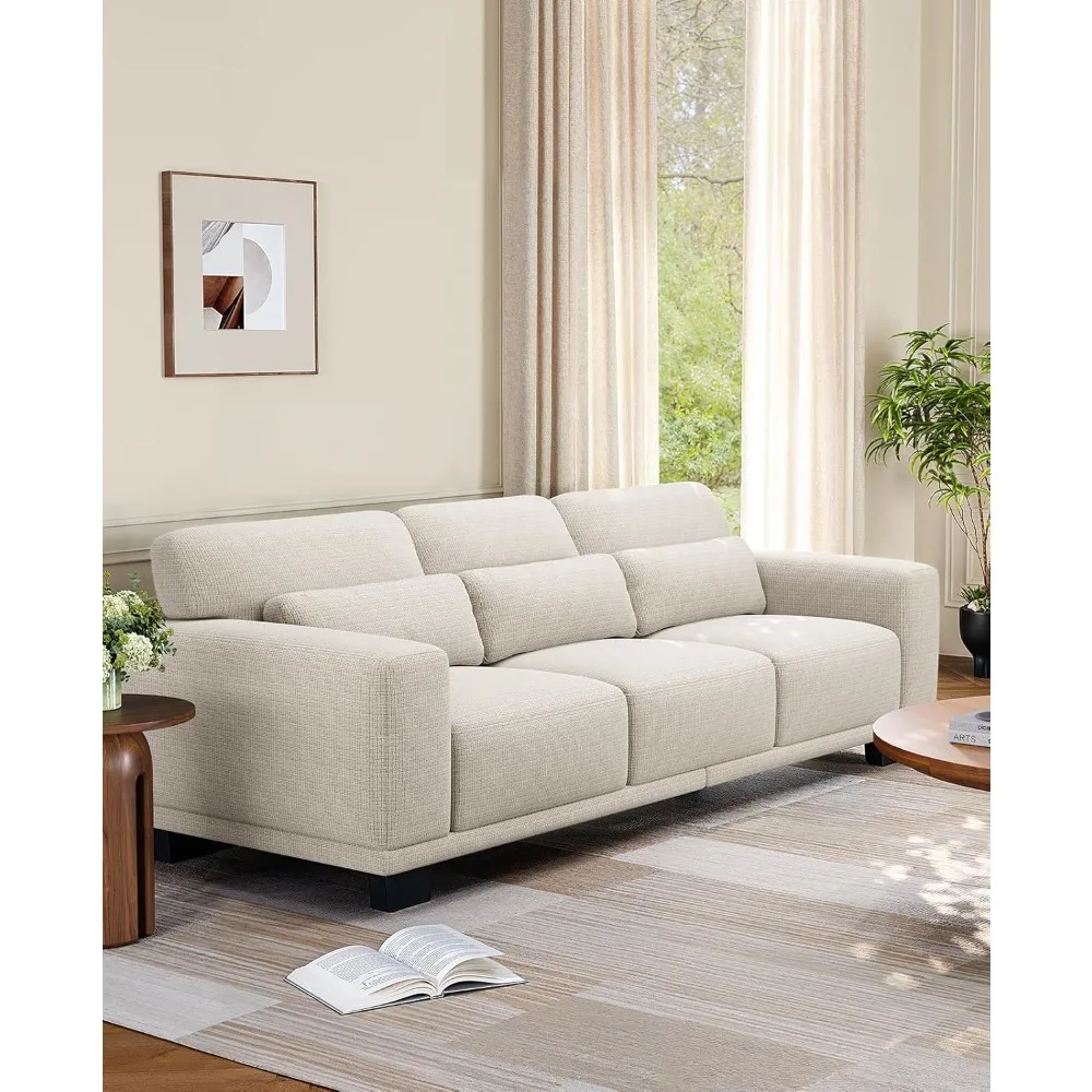 

89 Sofa, 3 Seater Couch for Living Room, Modern Sofa with Deep Seats & Wide Armrests, Comfy Couch with Removable Washable
