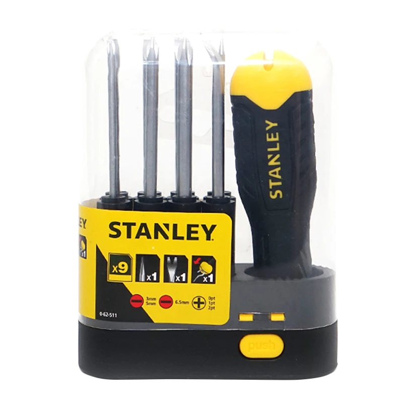 Imagem -04 - Stanley-household Cabeça Chata Chave de Fenda Grupo Combinação Multi-funcional Eletricista Stht62511823 Pcs