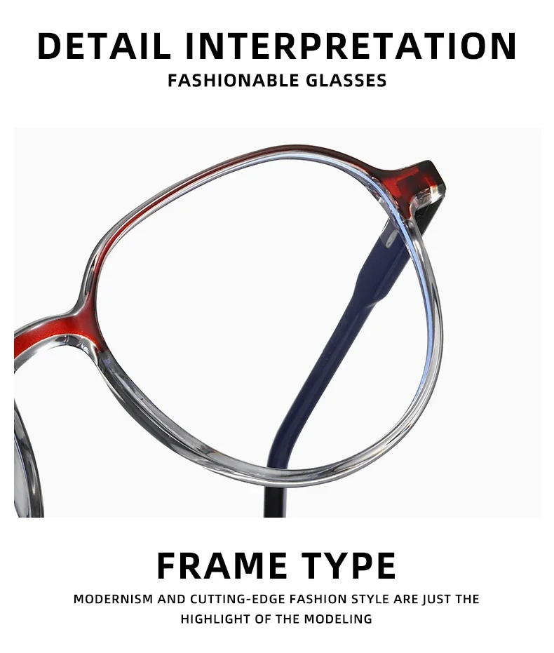 MJIEDR Handmade Acetate Round Progressive Prescription Glasses ﻿Optical Lenses with Custom Rrecipe Myopia Eyewear for Women Men