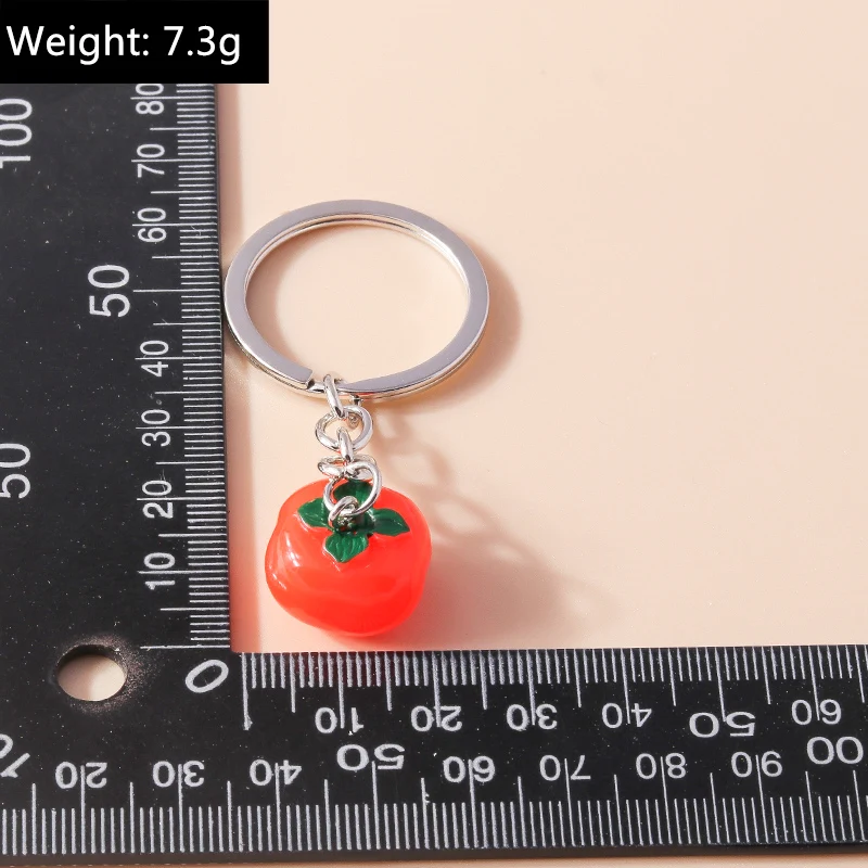 Cartoon 3d Frucht Orange Charms Schlüssel bund Souvenir Geschenke für Frauen Männer Auto Schlüssel Handtasche Anhänger Schlüssel ringe DIY Schmuck Zubehör – Detail 6
