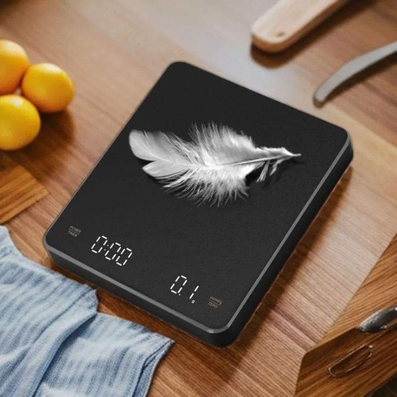Household Electronic Kitchen Scale, High-precision Digital Coffee Scale with Timer, Small Platform Scale for Baking Food Portab