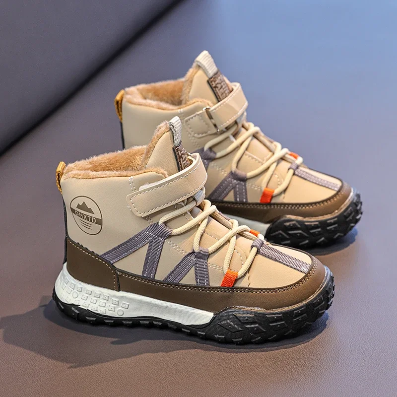 

Детские короткие ботинки, замшевые, теплые, с мягкой подошвой, детские спортивные ботинки на липучке, новинка зимы 209, ботильоны для мальчиков, удобные с круглым носком