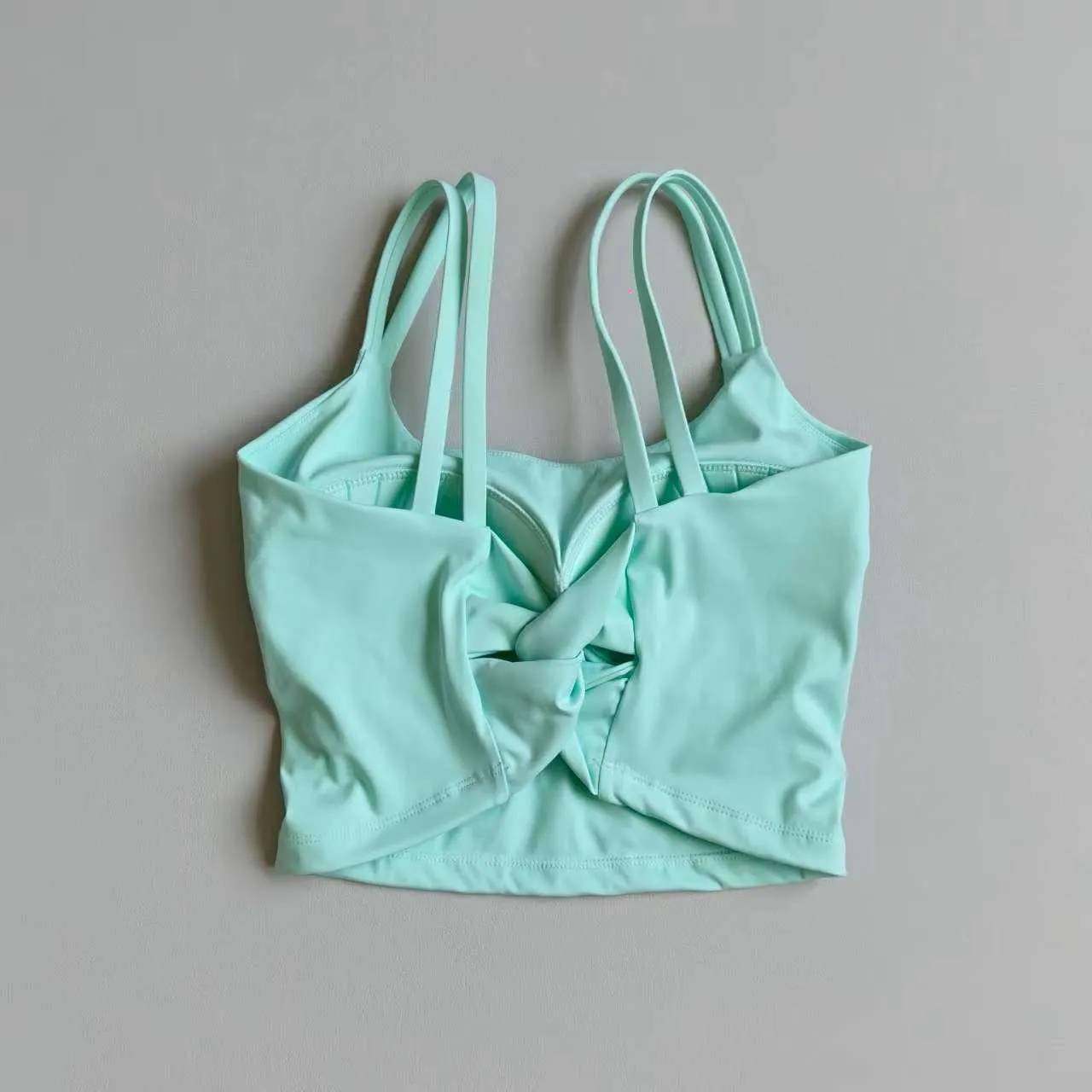 Damen-Sport-BH mit hoher Stützkraft, einteilig, mit festen Cups, Push-Up, stoßfest, schnelltrocknend, atmungsaktiv, Yoga-Top für Laufen und Fitness – Detail 6