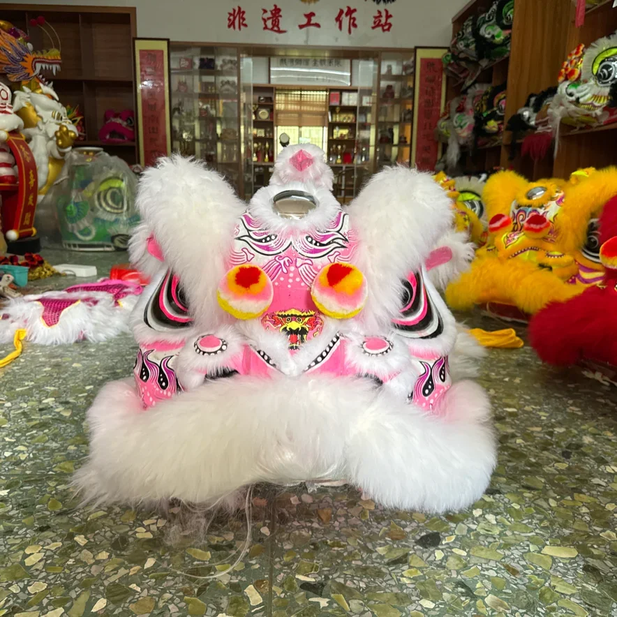 Chinese Lion Two People Wearing Lion Dance Costume For Adult Lion Dance Party