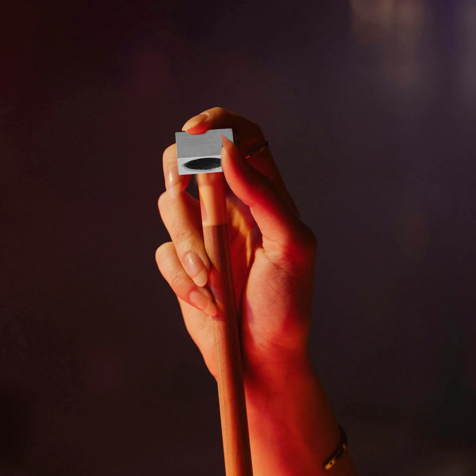 

Aluminum Square Head Grinder For Billiard Cue Tip Shaping Durable Pool Cue Maintenance Tool Metal Tip Scuffer Portable Use