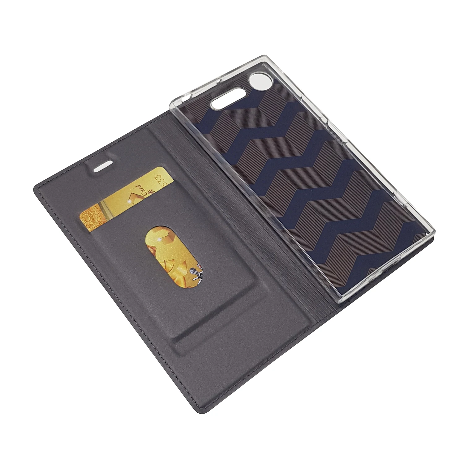 Matte Wallet Case Flip Cover Case for Sony Xperia XZ1 / XZ1 Compact Magnetic adsorption phone case business style