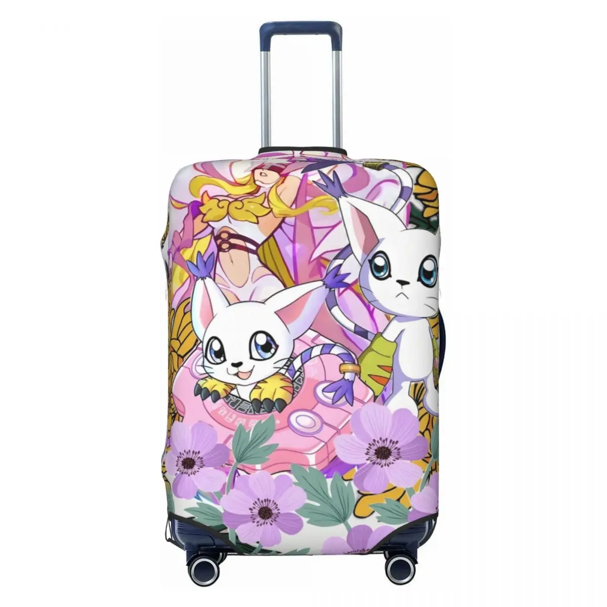 

Custom Gatomon Suitcase Cover Elastic Adventure Anime Luggage Covers Protector for 18-32 inch