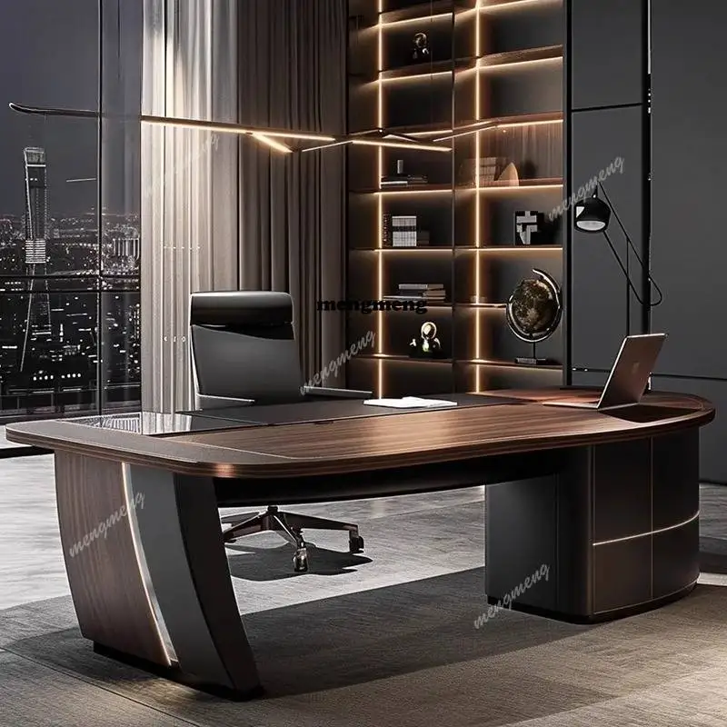 Brown Wood Executive Office Desk Designer Strong Luxury Modern Executive Office Desk Cheap Drawers Tisch Small Spaces Furniture