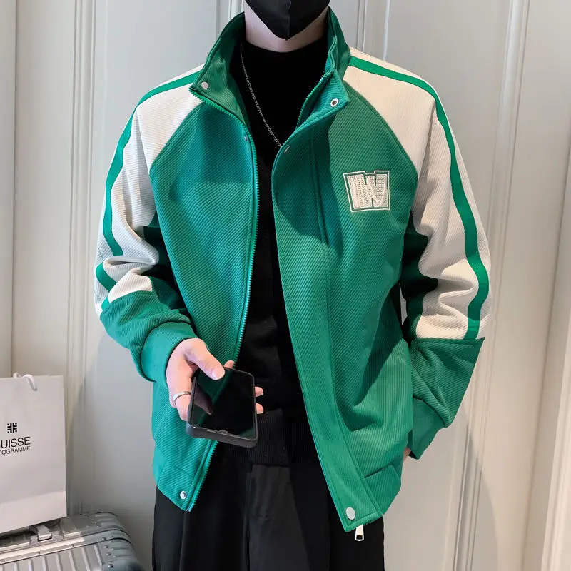 

Autumn and Winter Men's Color-blocked Jacket Trendy Brand Workwear Men's Clothing New Style Top Casual Jacket
