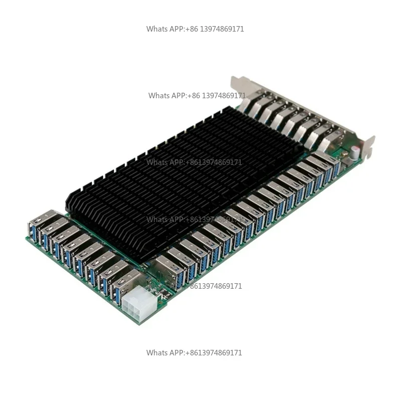 ST6101 USB 3.0 PCIe Adapter Card 5Gbps 8CH 32Port PCIe2.1 X8 Compatible with Desktops 6n 160GT/S-ABVP