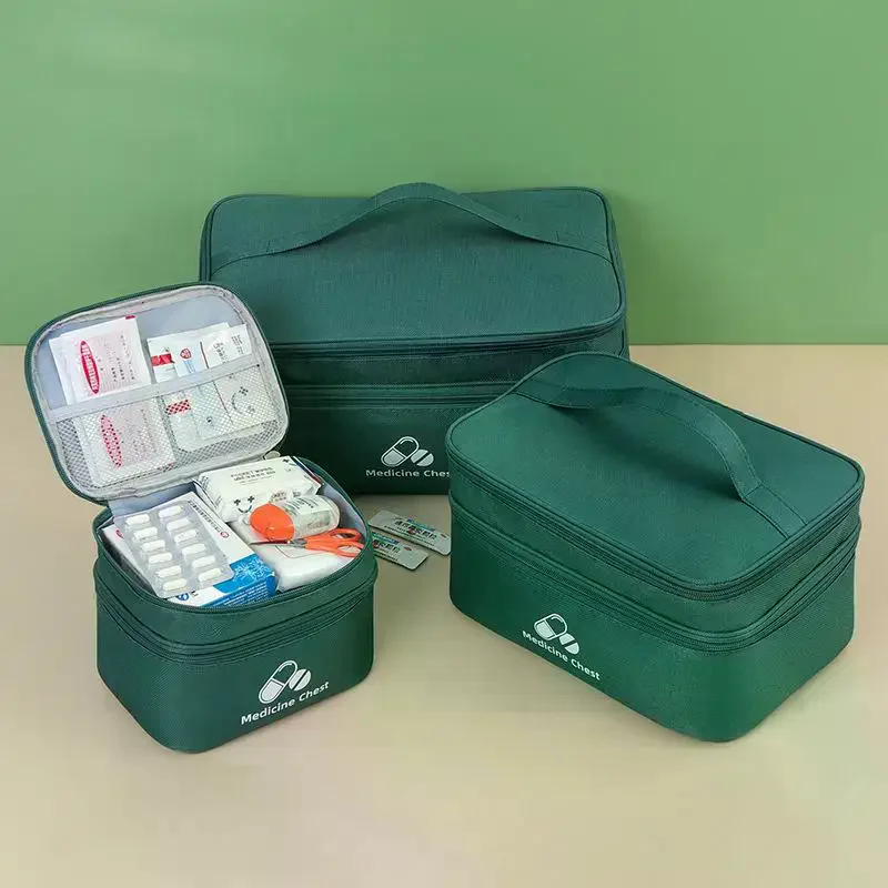 

Home Travel First Aid Kit Double Layer Classification Storage Drug Sorting Bag Oxford Cloth Epidemic Prevention Pouch