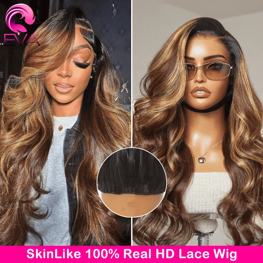 

250 Density Lace Front Wig Human Hair Body Wave 4/27 Highlight 13x4 13x6 HD Lace Frontal Wig Colored 36 Inch HD Lace Closure Wig