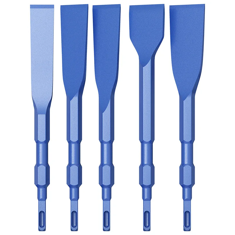 Electric hammer impact drill bit square handle hexagonal handle ultra-thin flat chisel pickaxe chisel slot