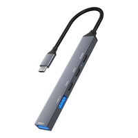 Portable USB C Hub 5Gbps Speed, 5 in 1 Type C Adapter PD 100W Data Transfer