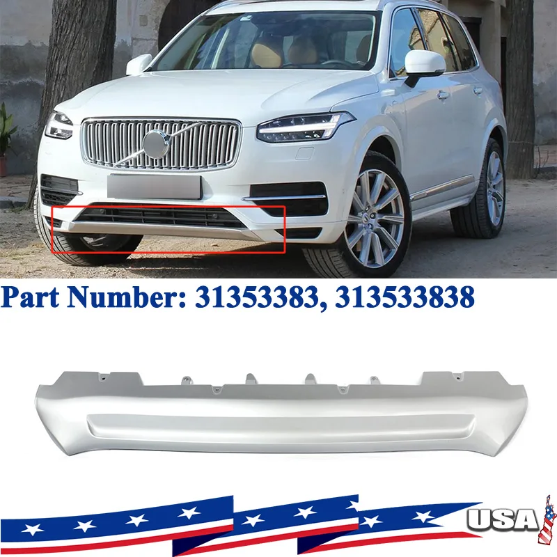 

FOR VOLVO XC90 MK2 2015-2019 SILVER FRONT BUMPER LOWER SECTION SPOILER 31353383
