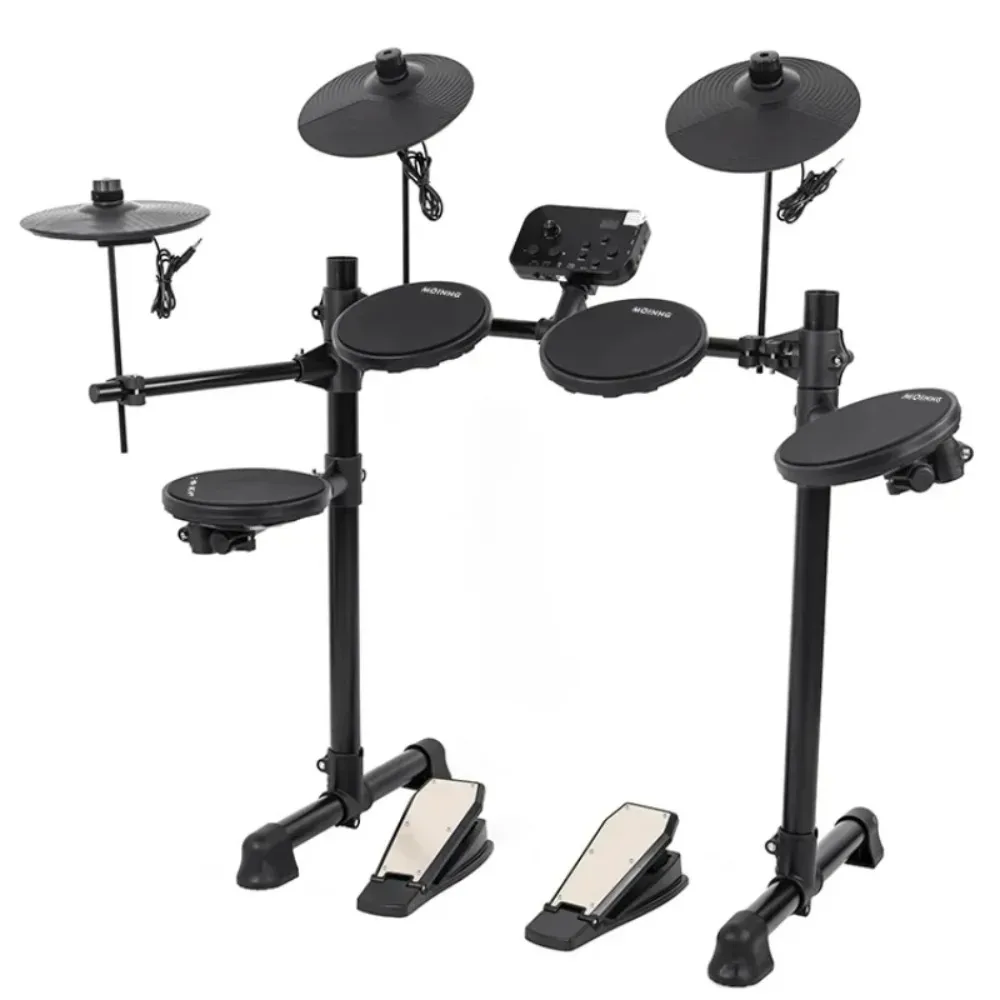 Electronic Drum Set MT10 Convenient 5-drum, 3-cymbal all-silicone Electronic Drum Kit 180 tones USB, MIDI, Headphone Interface.