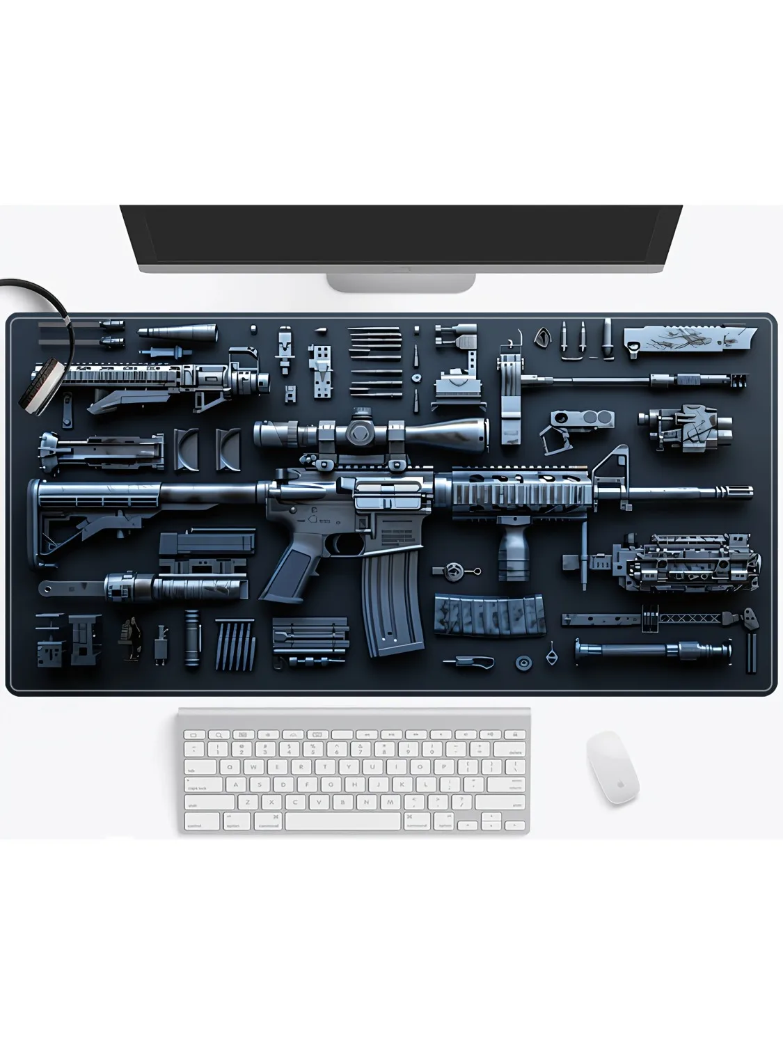Duża podkładka pod mysz 900x400MM z izolowanymi krawędziami do gier i biurowych Fps Gamer Gaming and Office Desk Mat — zdjęcie produktu 7