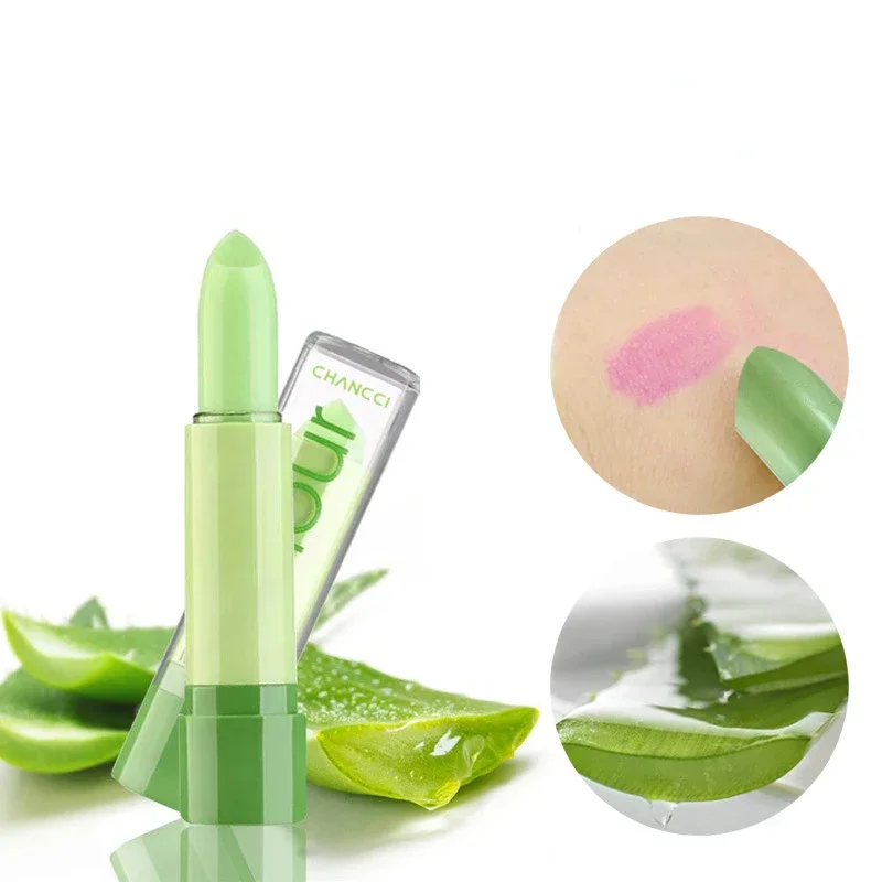 1PCS Aloë Vera Hydraterende Lip Kleur Veranderende Lippenstift Langdurige Niet Gemakkelijk Te Vervagen Hydraterende Kleur Voedende Lippenbalsem