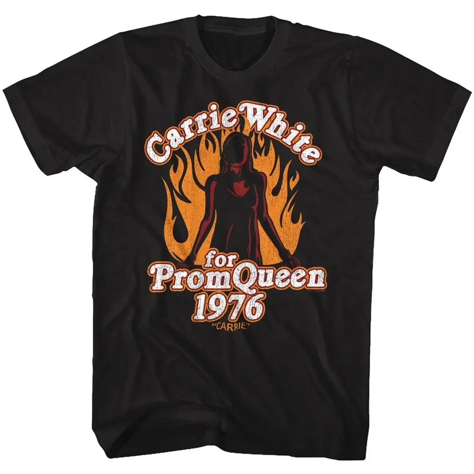 Carrie Prom Queen 1976 Kurzarm Herren T Shirt vintage Washed graphic Comfortable streetwear Stretched Breathable Soft Casual