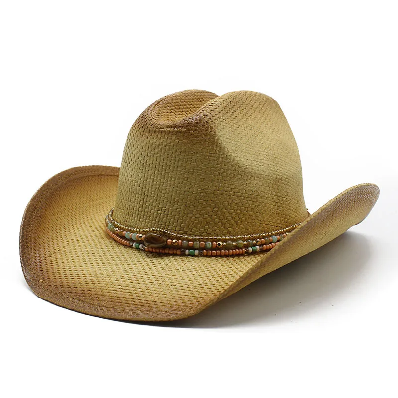 Cowboy Hat Tibet Travel Photography Beach Sun Hat New Men And Women Colorful Thread Straw Hat Bowler Hat Summer