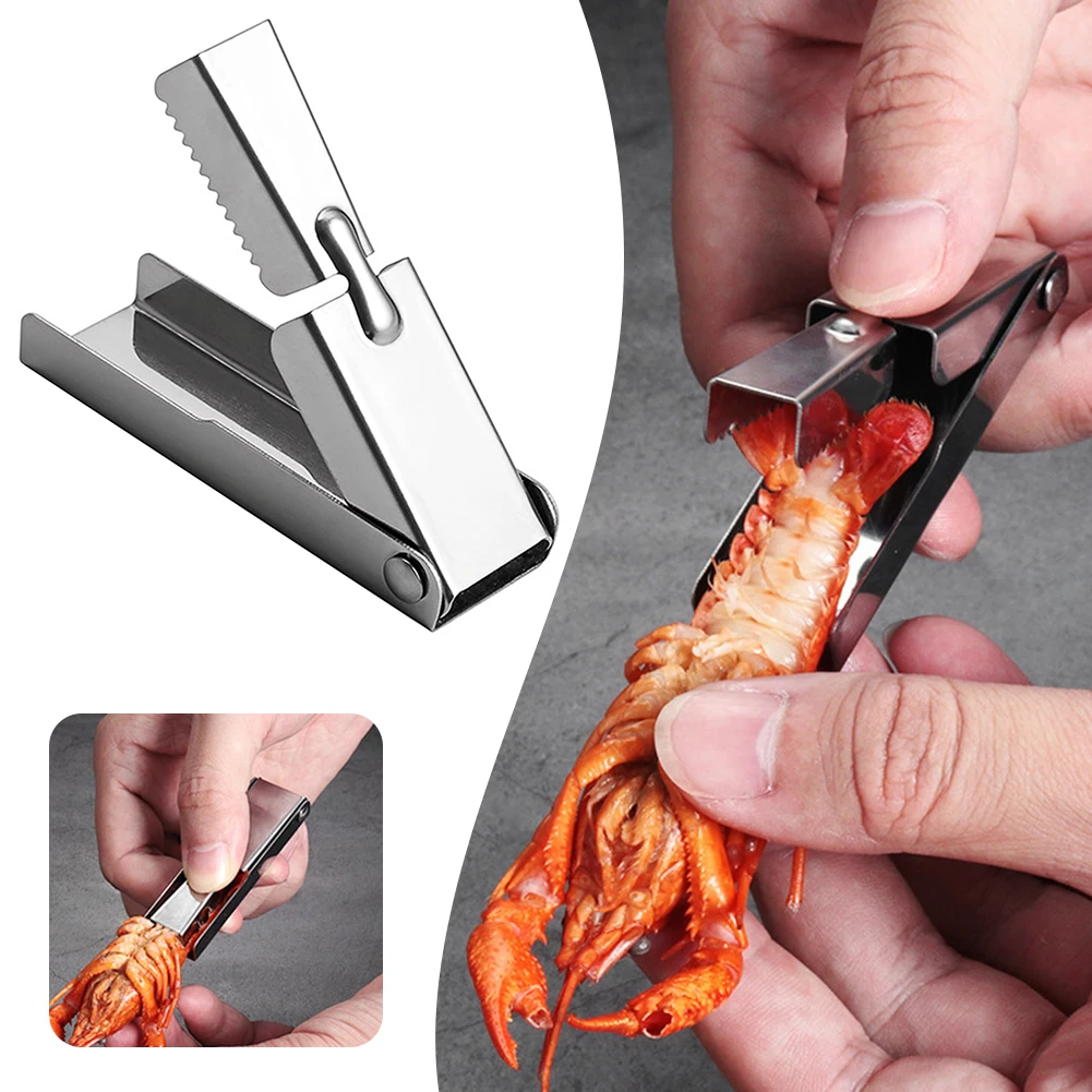 1Pcs Crawfish Sheller Tool Stainless Steel Crawfish Peeler Tool Crawfish Tail Remover Tool Crayfish Shelling Device Seafood Tool