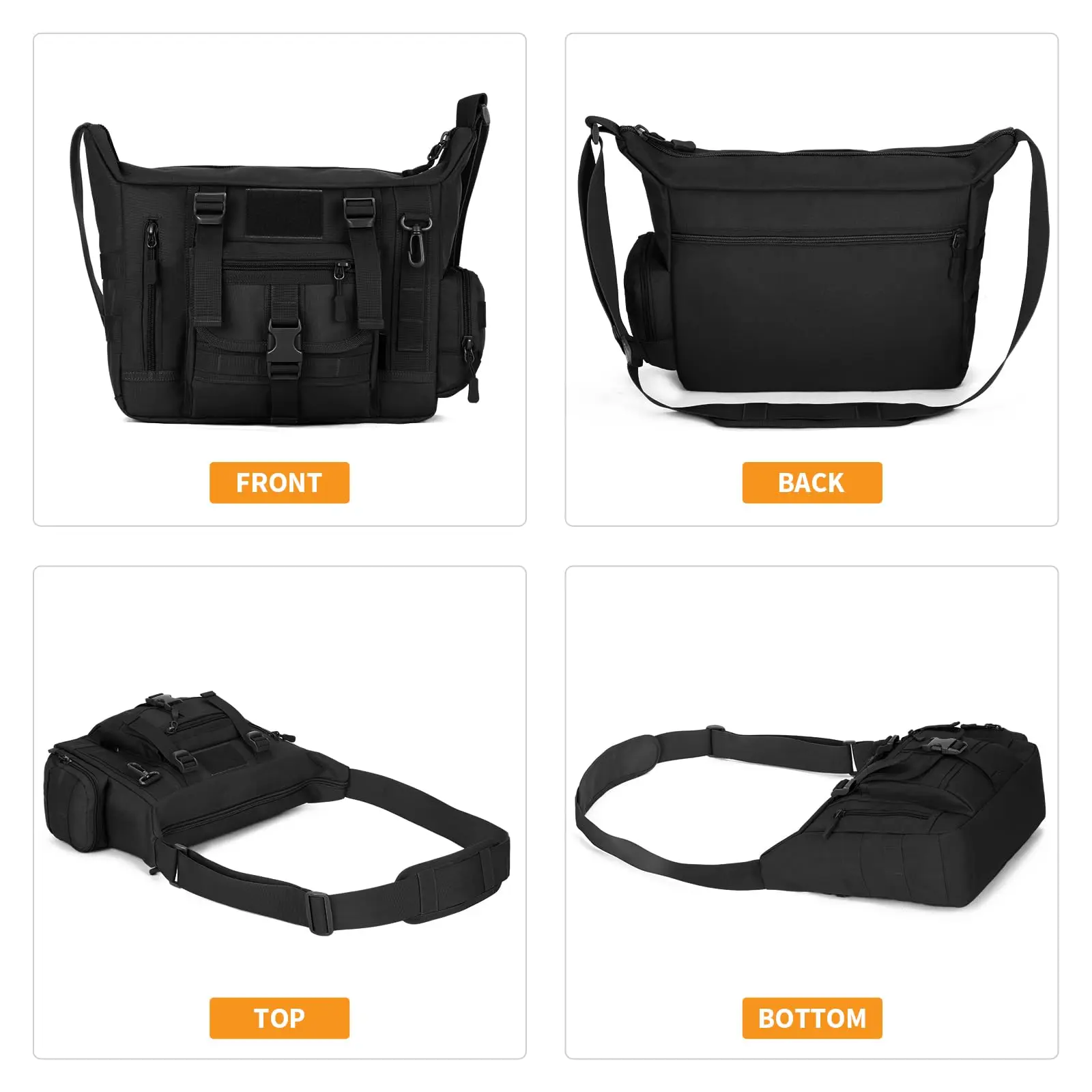 حقيبة كتف تكتيكية حقيبة كروس عسكرية حقيبة رافعة حقيبة كتف طاردة للماء حقيبة ساعي مع شو قابل للتعديل