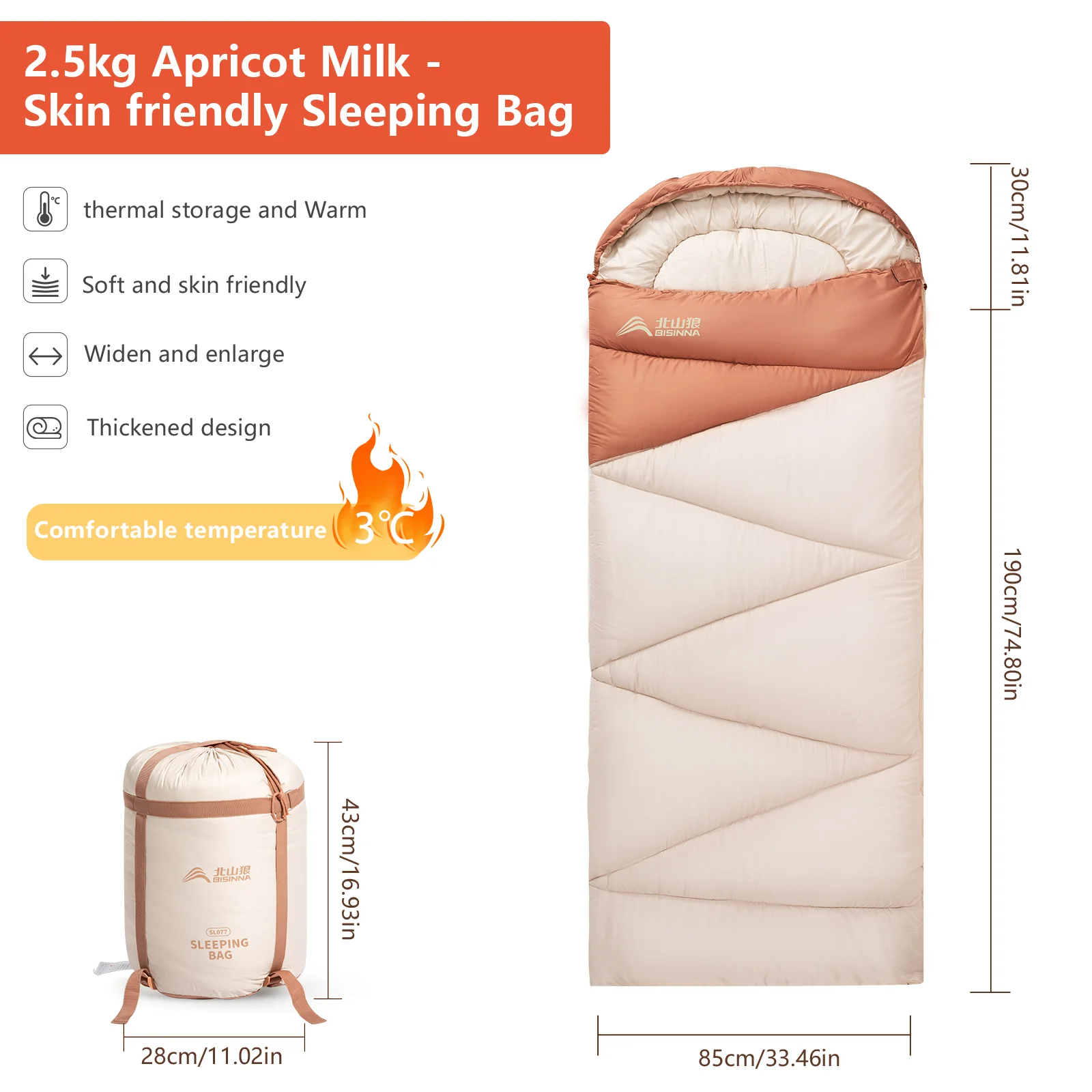 BISINNA Camping-Schlafsack, ultraleicht, für 4 Jahreszeiten, warmer Umschlag, Rucksackreisen, Baumwollschlafsack für Outdoor-Reisen, Wandern 4