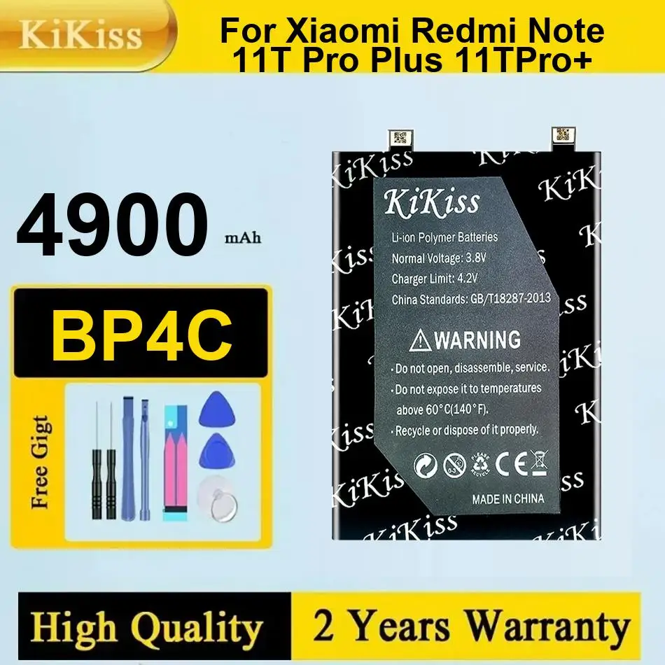 

4900 мАч Kikiss Battery BP4C для Xiaomi Redmi Note 11T Pro Plus 11Tpro+