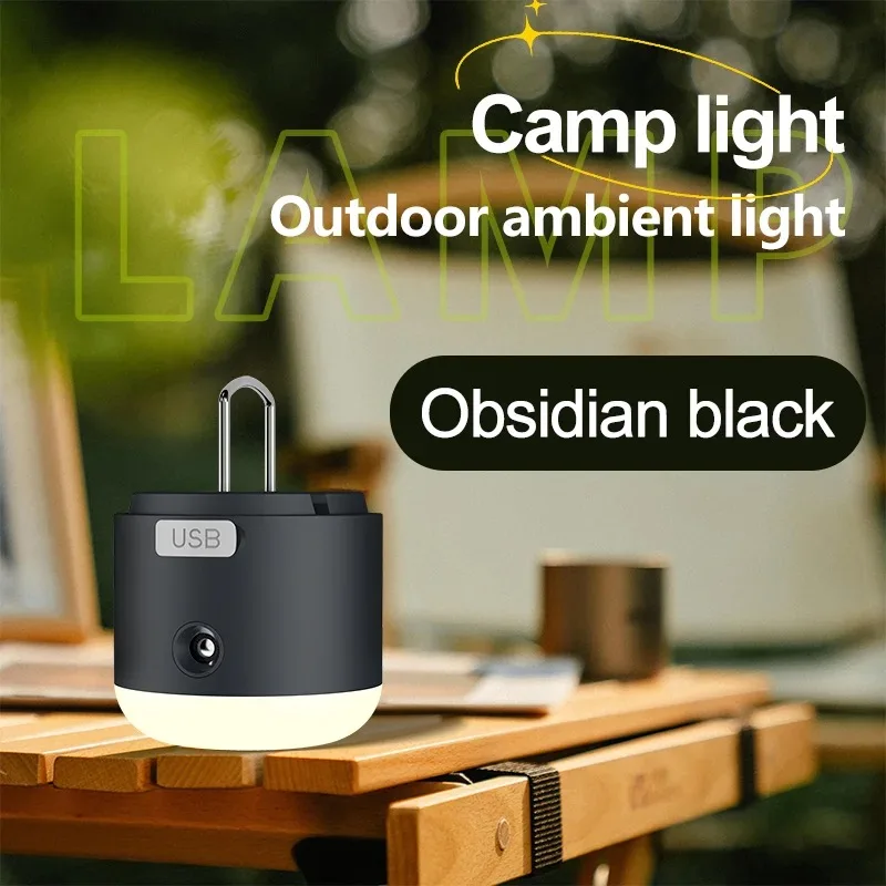 Atmosphere Surrounding Light for Camping, Tent Hanging, Mosquito Repellent, USB Charging, Multi-function, 1200mAh