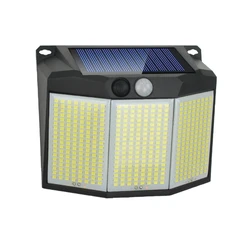 Farolas solares LED impermeables para exteriores, lámpara de pared con Sensor de movimiento, 3 modos, luz de seguridad alimentada por energía Solar para jardín y Patio, 432