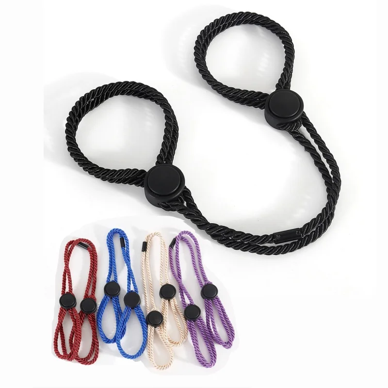 Men Women Fetish Slave Role Play Bondage Touch Bondage Fun Accessories Silk Rope Multifunctional Supplies Handcuffs Leg Cuffs