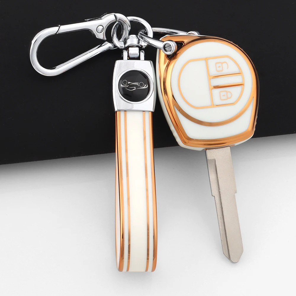 

2 Button TPU Car Key Case Cover For SUZUKI SWIFT SX4 Liana Aerio Jimny Samurai Amagatarai Grand Vitara Fob Keychain Accessories