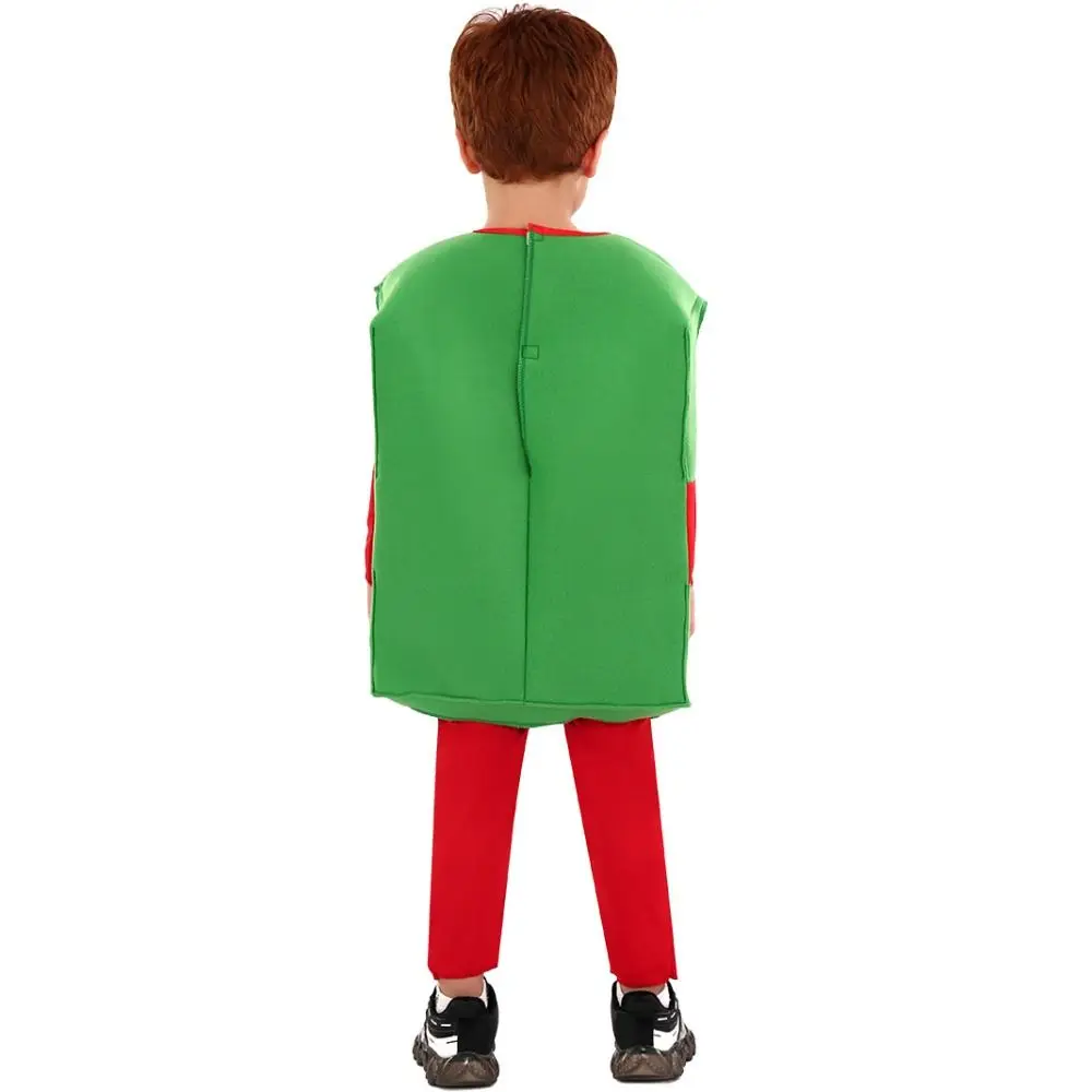 Kids Costume Cute Christmas Costume Bow Creative Christmas Dress-Up Gift Box Costume Gift Box Costume