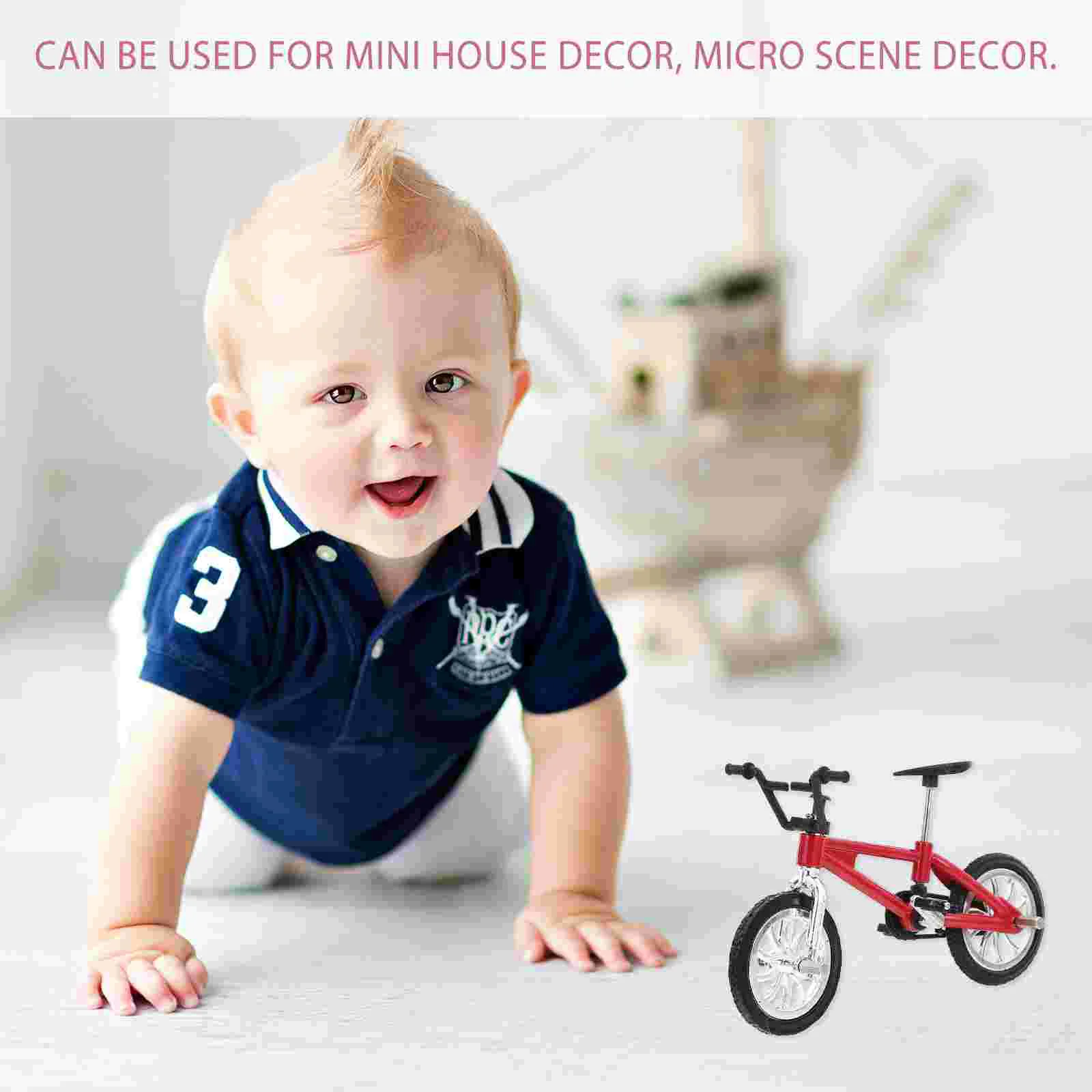 Miniature maison nourriture jouet scène, accessoires simulation vélo, accessoires photo modèle poupées vélos