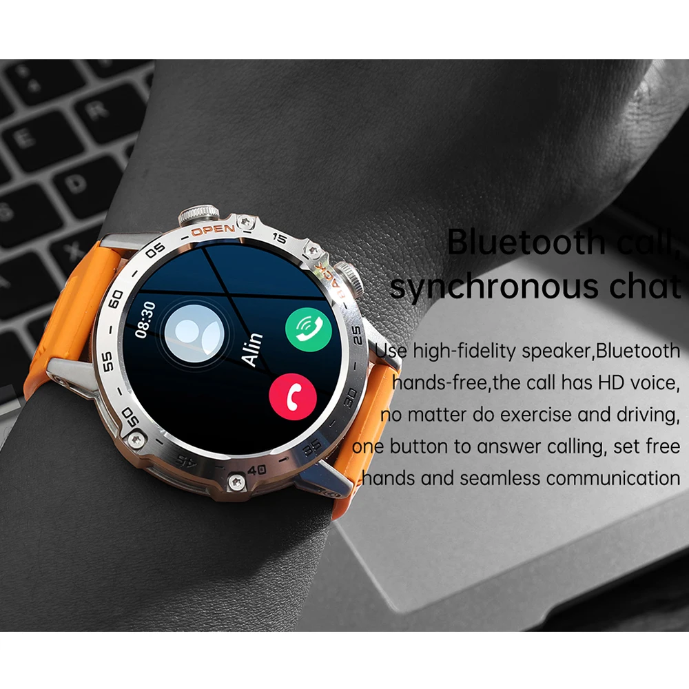 Relógios inteligentes mostrador personalizado azul dente chamada freqüência cardíaca oxigênio no sangue à prova dwaterproof água bateria longa tempo smartwatch para esportes ao ar livre
