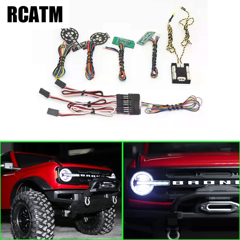 

LED Light System Front Rear Linkage Lighting Group for 1/10 RC Crawler Car Traxxas NEW Ford Bronco TRX-4 DIY